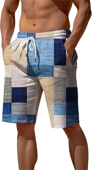 Mens Shorts Casual Work Shorts Fashion Slim Five Minute Pants Beach Shorts Men's Cotton Blend Shorts Mens Chino Gym