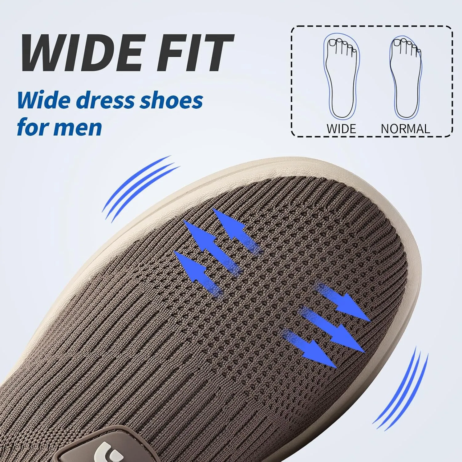 Men's Slip On Sneakers Walking Shoes Wide Casual Soft Breathable Slip in Sock SneakersNon-Slip Rubber Sole, Workout,Athletic