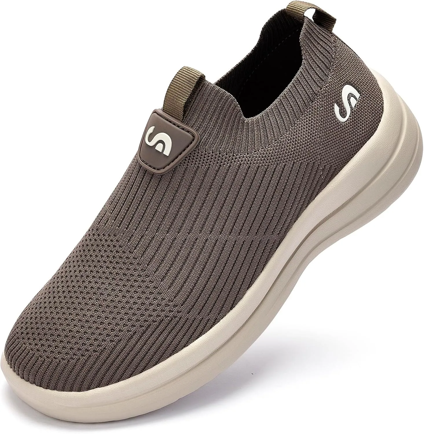 Men's Slip On Sneakers Walking Shoes Wide Casual Soft Breathable Slip in Sock SneakersNon-Slip Rubber Sole, Workout,Athletic