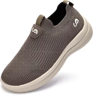 Men's Slip On Sneakers Walking Shoes Wide Casual Soft Breathable Slip in Sock SneakersNon-Slip Rubber Sole, Workout,Athletic