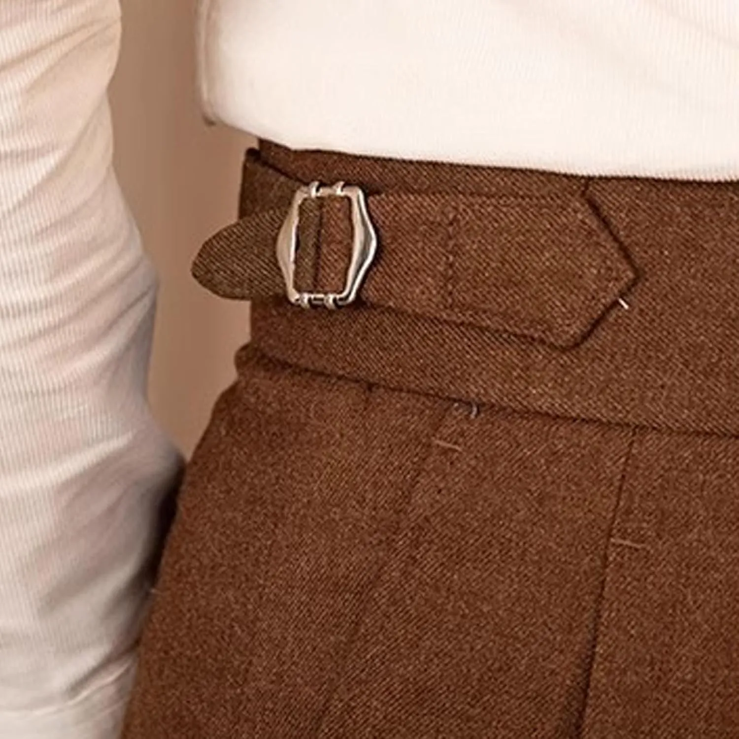 Men's Suit Pants Slim Fit Pleated Front Pant Vintage Dress Suit Pants Casual Smart Trousers Solid Business Office Pants