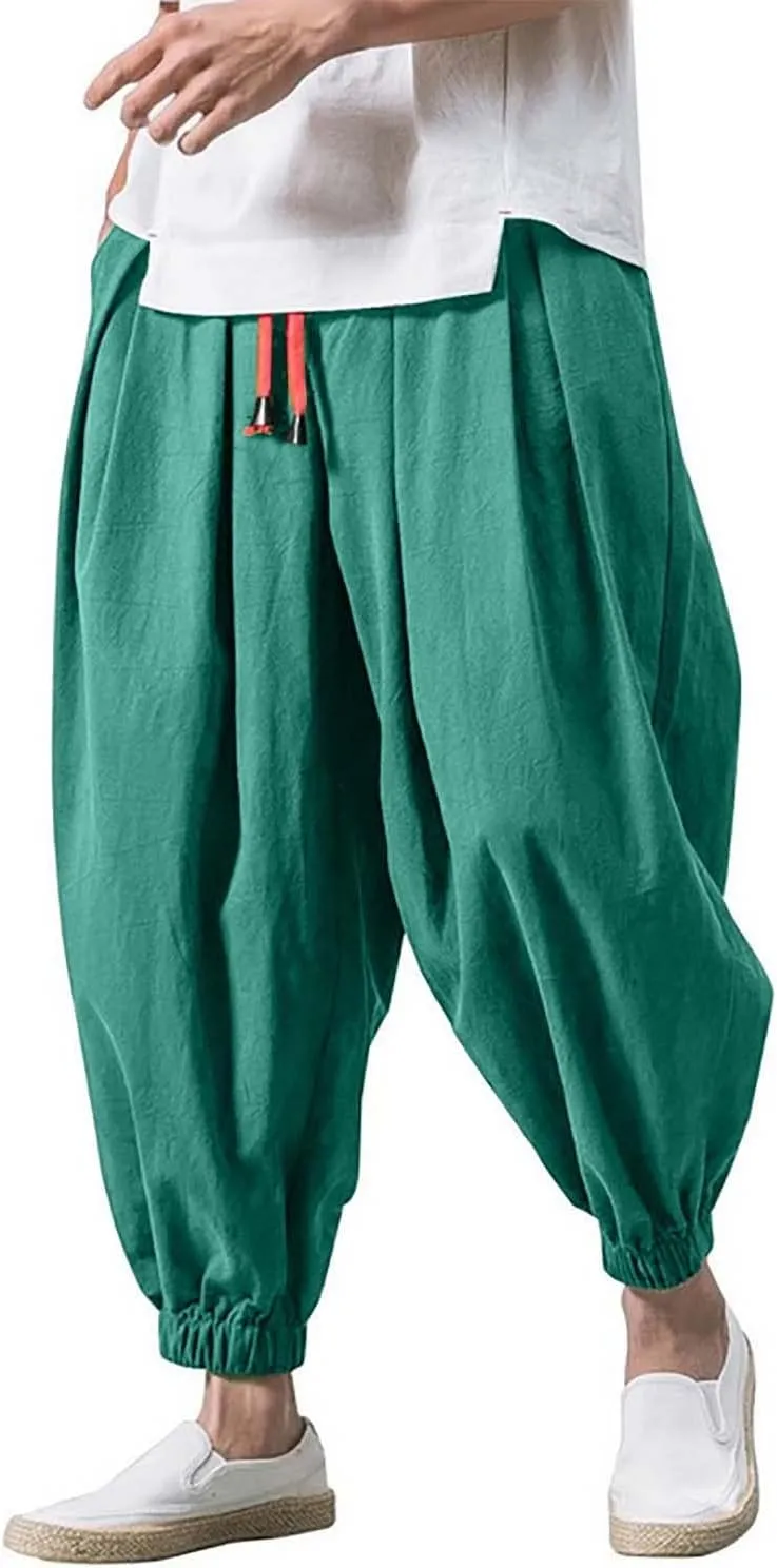 Mens Sweatpants Loose Elastic Straps with Pocket Trousers Solid Color Casual Men Pants Stretch Pants for Men