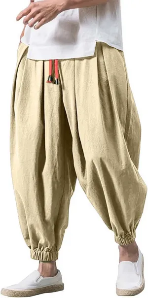 Mens Sweatpants Loose Elastic Straps with Pocket Trousers Solid Color Casual Men Pants Stretch Pants for Men