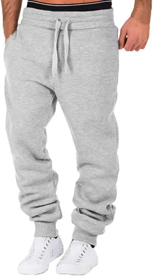 Mens Sweatpants with Pockets Baggy Big and Tall Jogger Sweatpants Cargo Joggers for Men Stretch Relaxed Fit Elastic