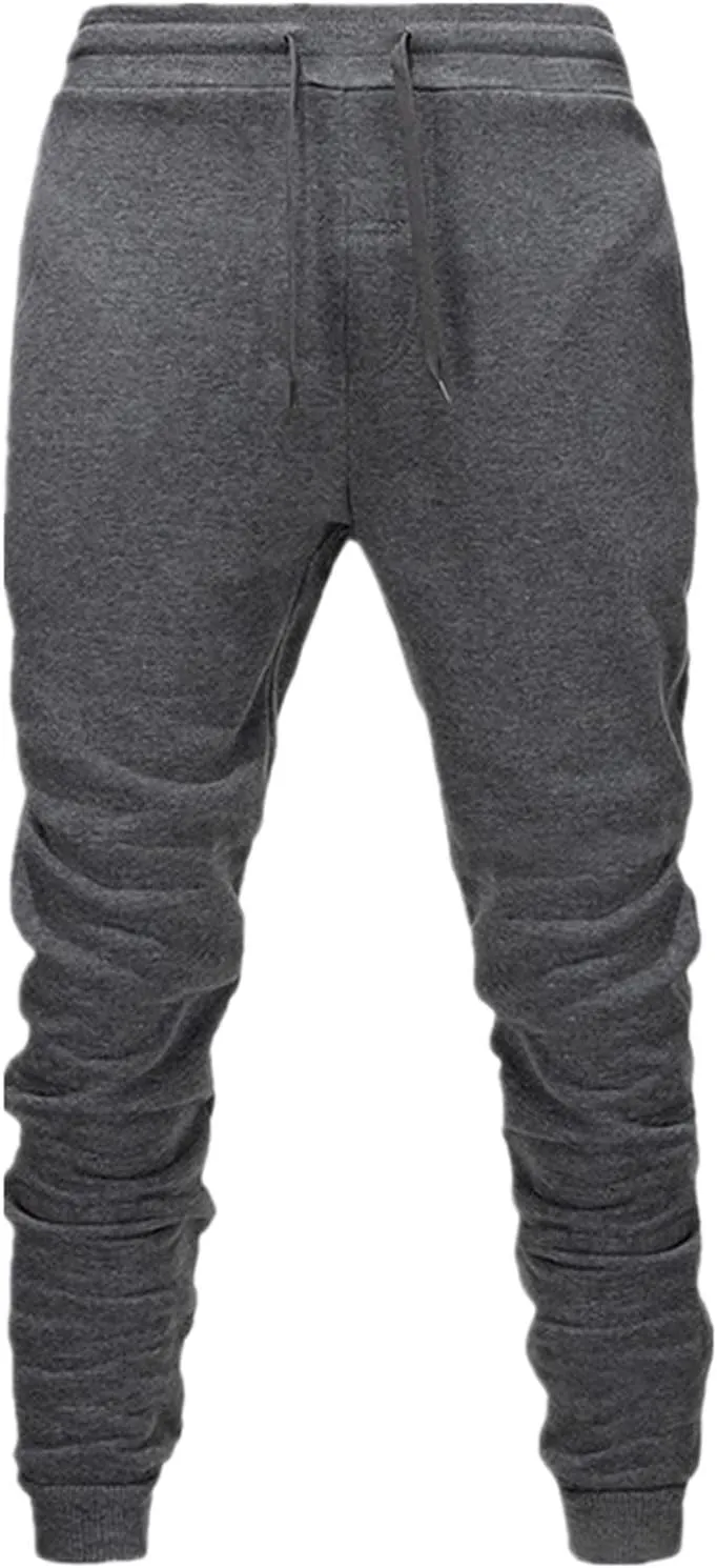 Mens Sweatpants with Pockets Big and Tall Casual Gym Sports Jogging Bottoms Workout Running Trousers Men's Drawstring