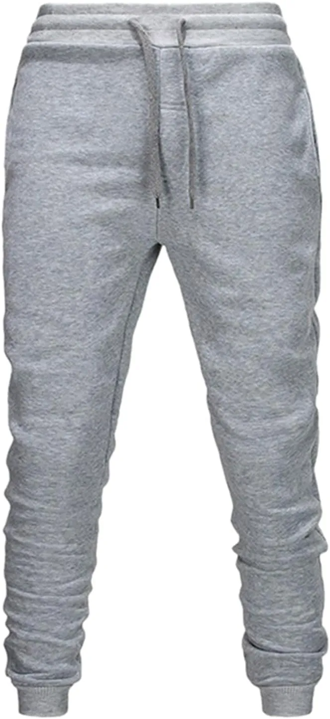 Mens Sweatpants with Pockets Big and Tall Casual Gym Sports Jogging Bottoms Workout Running Trousers Men's Drawstring