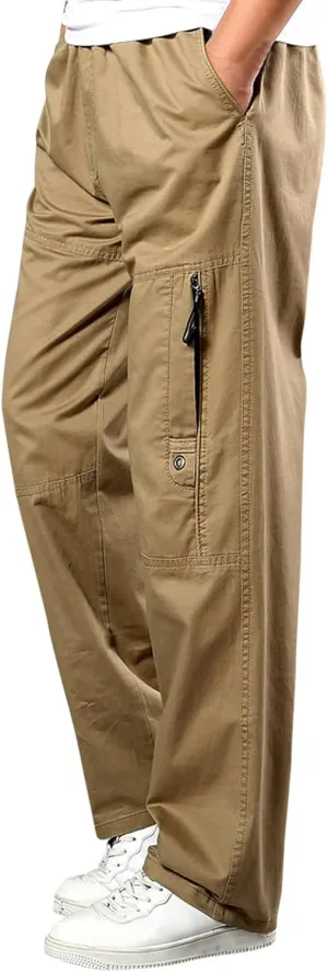 Mens Sweatpants with Pockets Big and Tall Men's Pants Golf Pants Men Stretch Men's Heavyweight Cargo Fleece Sweatpant