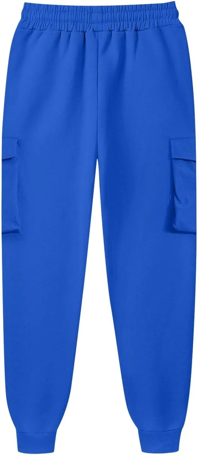 Mens Sweatpants with Pockets Big and Tall Pant Fleece Liend Pants Hiking Drawstring Joggers Cargo Pant Men Pants Hiking