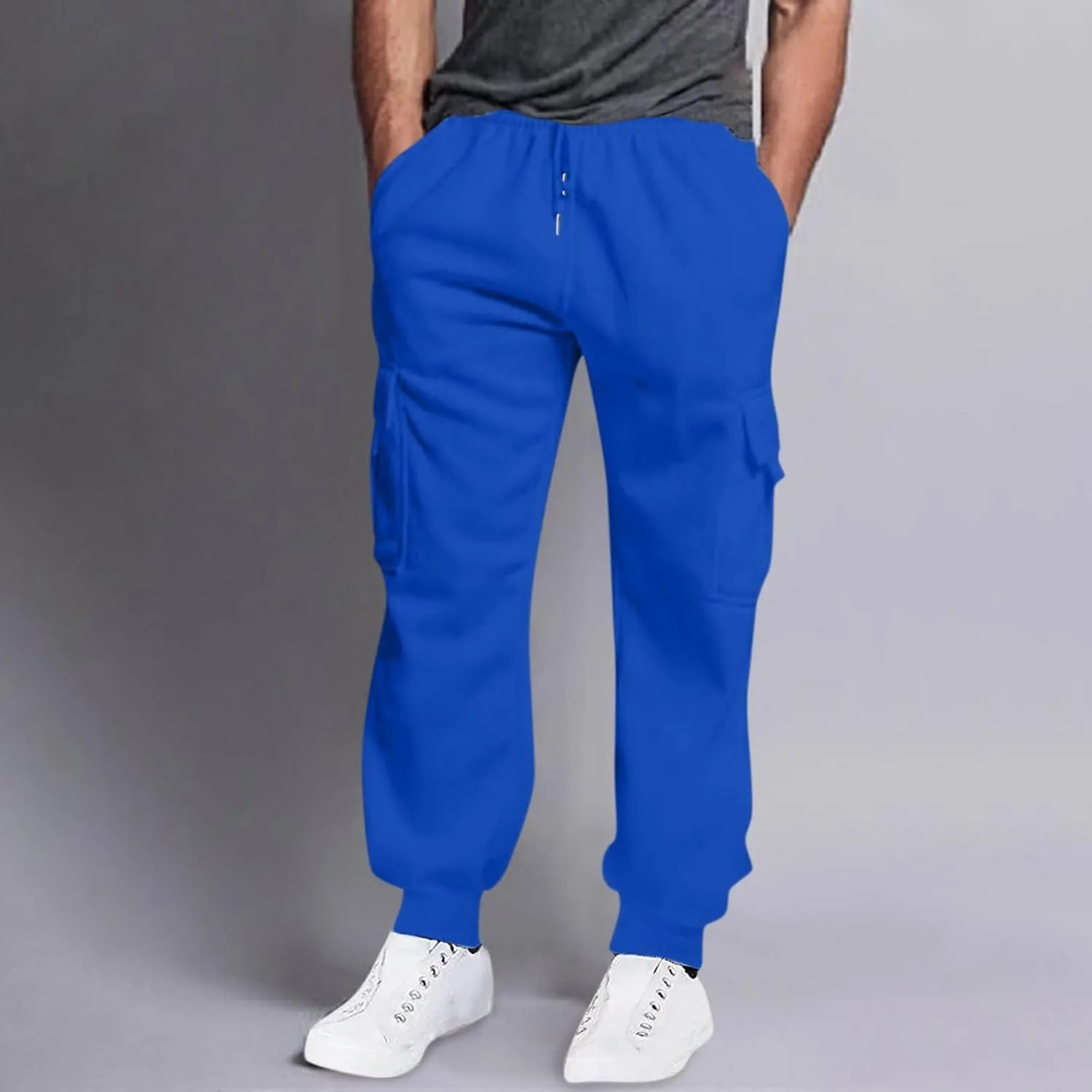 Mens Sweatpants with Pockets Big and Tall Pant Fleece Liend Pants Hiking Drawstring Joggers Cargo Pant Men Pants Hiking