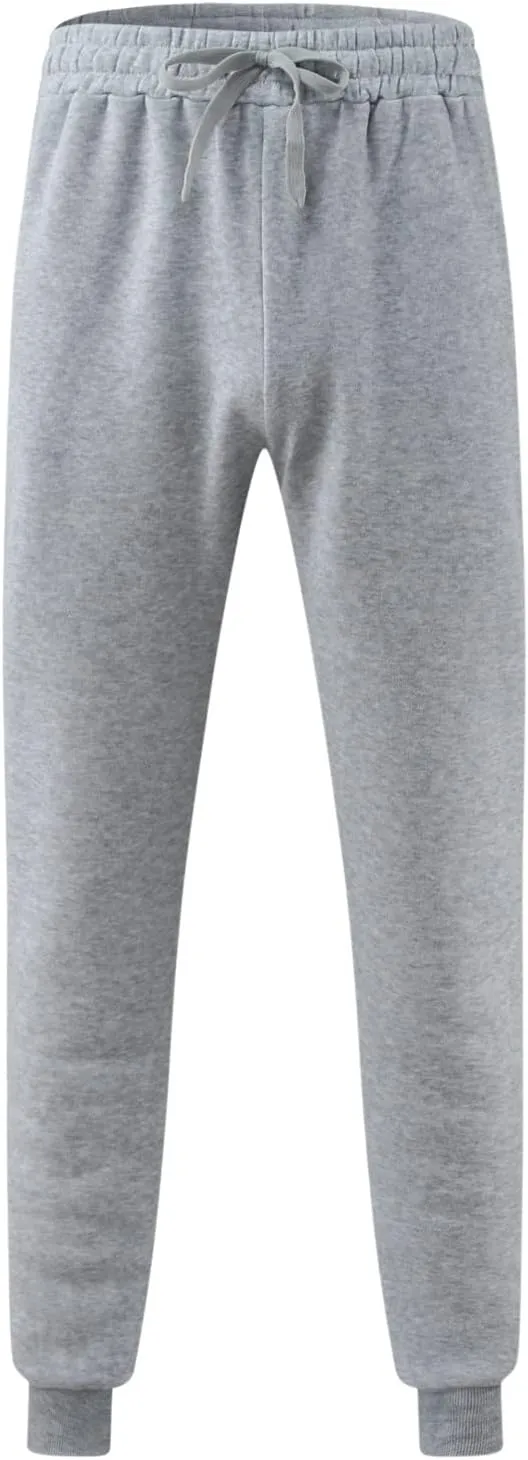 Mens Sweatpants with Pockets Cargo Zipper Pocket Sweatpants Adjustable Bungee Cord Open Bottom Cargo Pants for Men