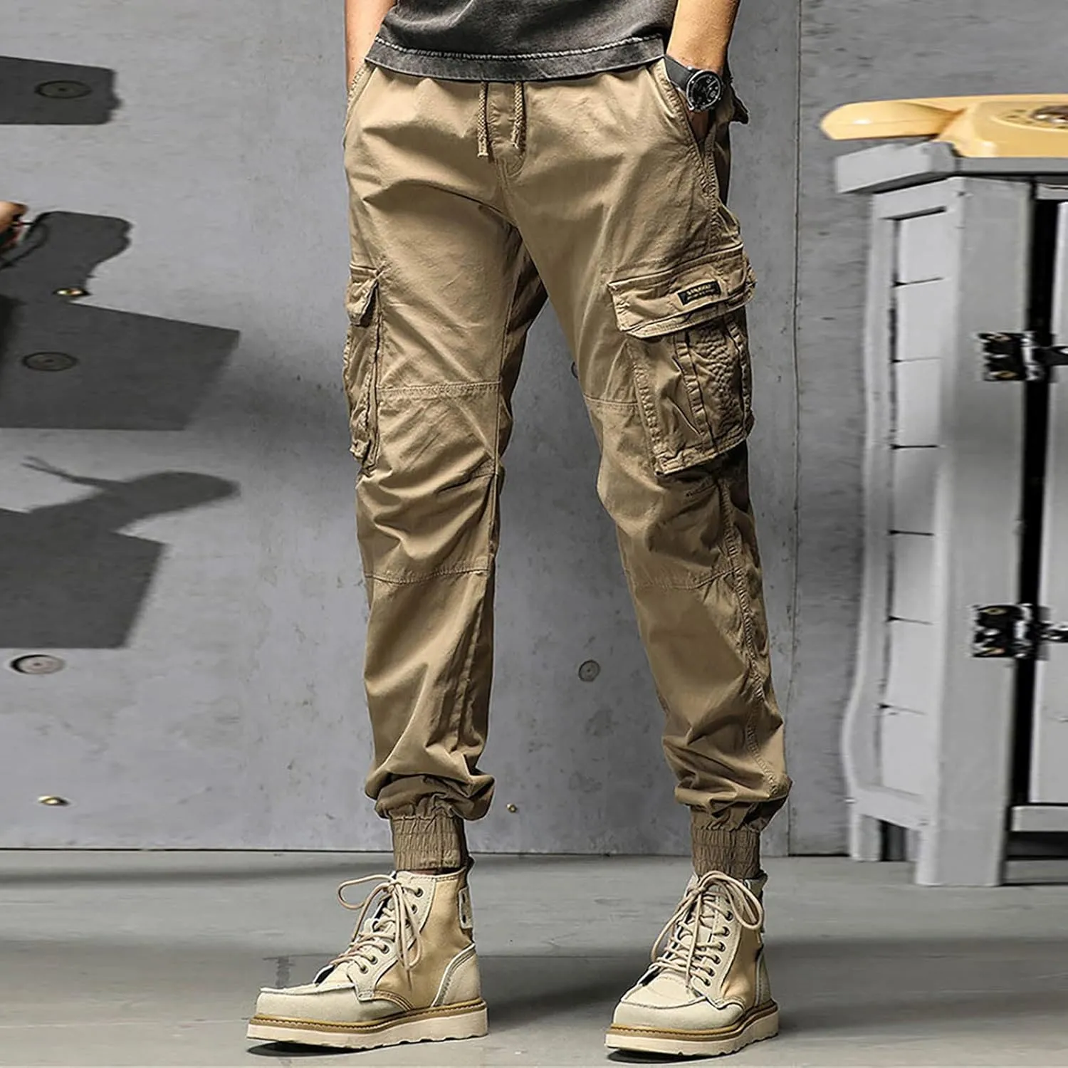 Mens Sweatpants with Pockets Waist Straight Leg Cargo Pants with Pockets Mens Sweatpants Big and Tall Fleece Lined