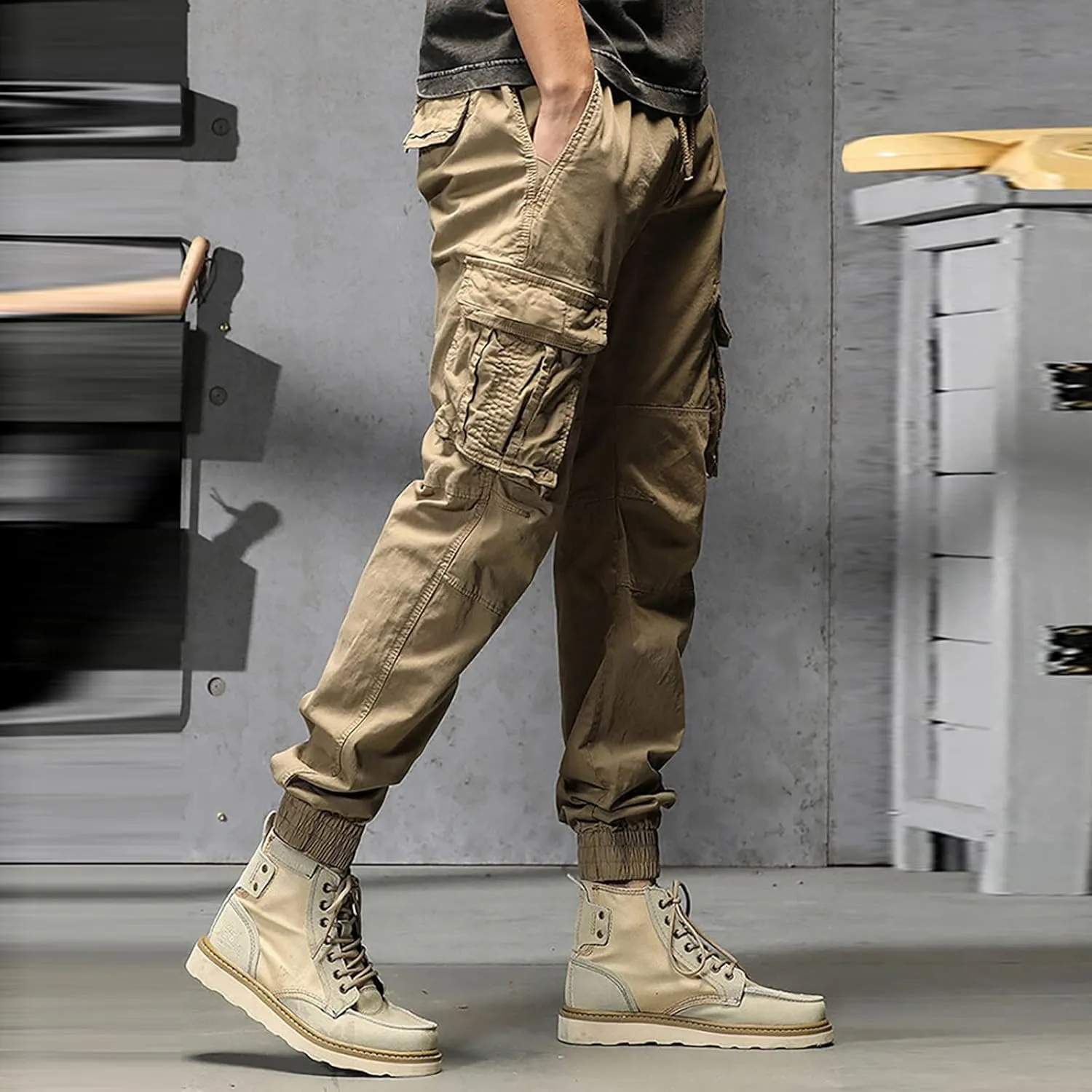 Mens Sweatpants with Pockets Waist Straight Leg Cargo Pants with Pockets Mens Sweatpants Big and Tall Fleece Lined