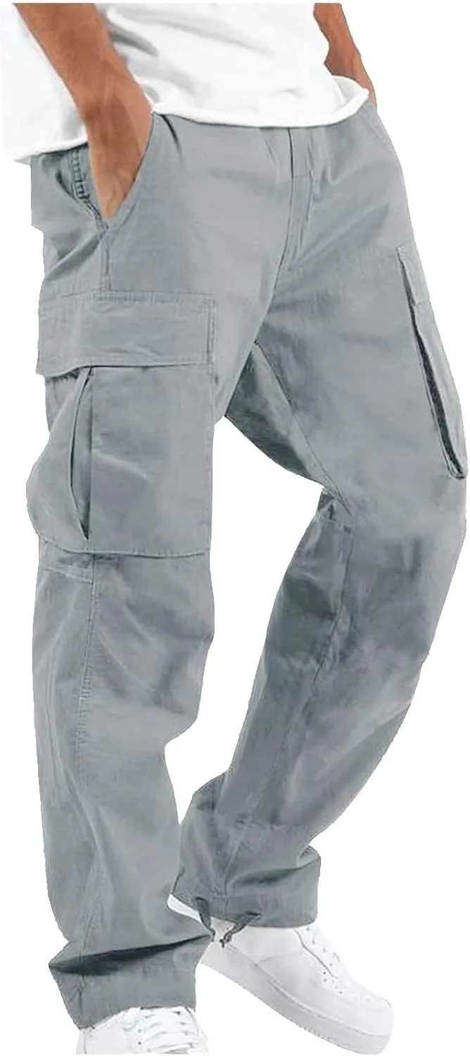 Mens Sweatpants with Pockets with Pockets Fleece Cargo Sweatpants Streetwear Hip Hop Pants Cargo Pants Joggers Casual