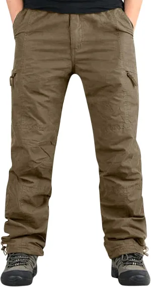 Mens Workout Cargo Sweatpants Casual Cargo Pants Loose Fit Jogger Sweatpants Tactical Work Pants Multi Pocket Outdoor