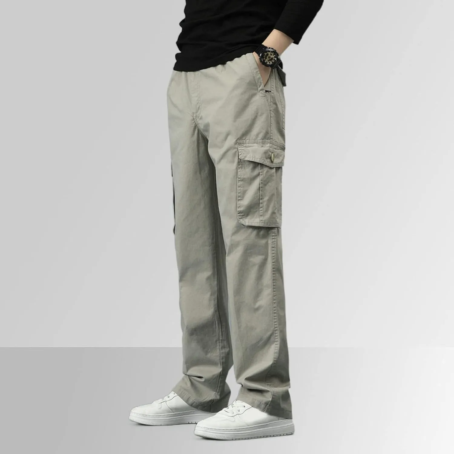 Mens Workout Cargo Sweatpants for Mens Mens Heavyweight Fleece Jogger Pants Drawstring Trousers Stretch Elastic Waist