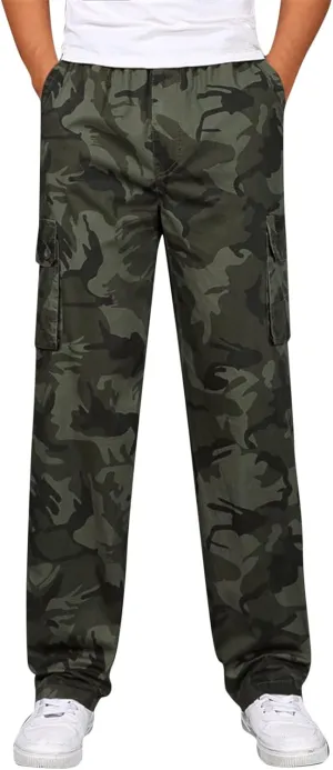 Mens Workout Cargo Sweatpants Men's Pants Sweat Pants for Men Men's Basic Active Fleece Jogger Pants Regular and Big