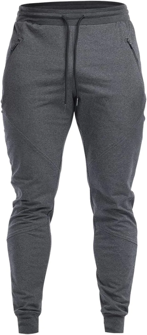 Mens Workout Cargo Sweatpants Wild Cargo Pant Fall Winter Elastic Drawstring Pant Slim fit Basic Trouser with Pocket