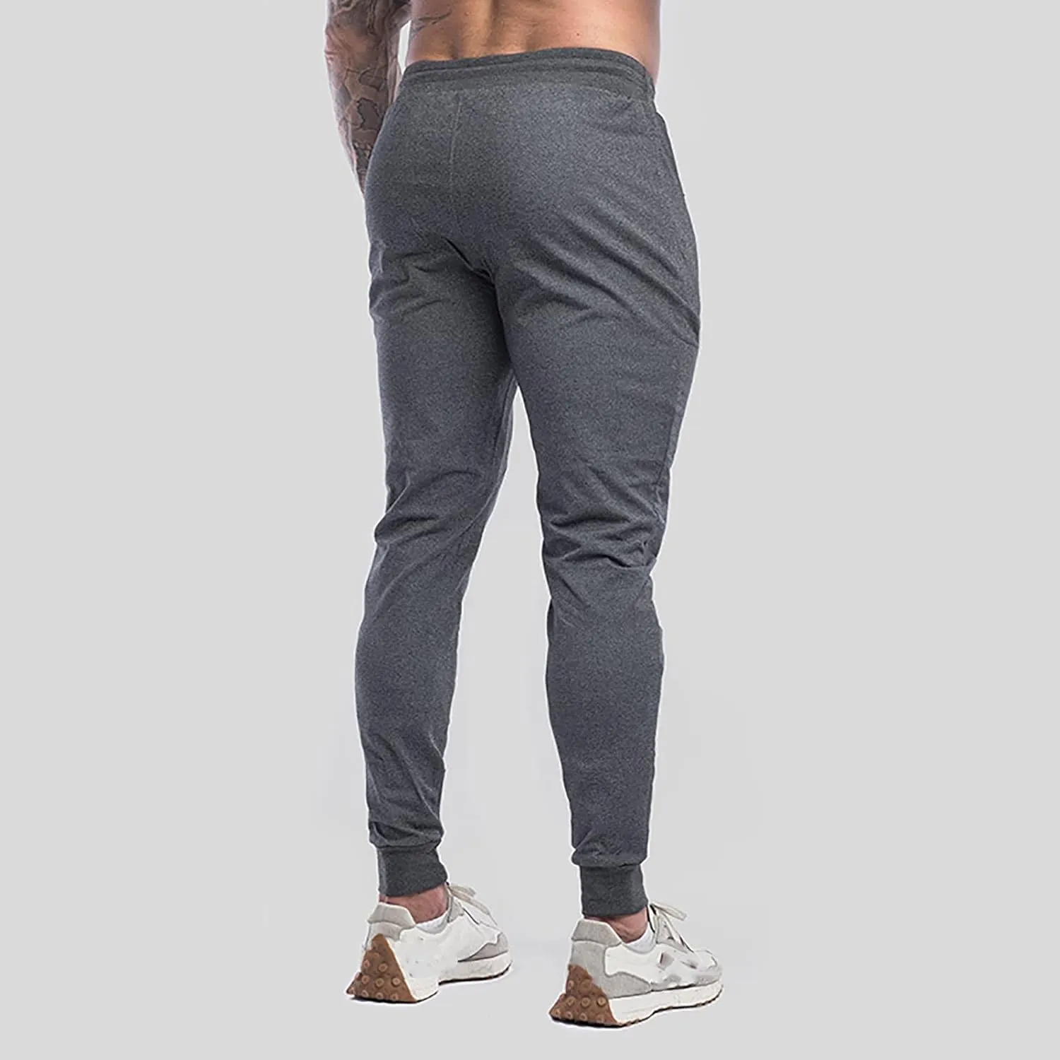 Mens Workout Cargo Sweatpants Wild Cargo Pant Fall Winter Elastic Drawstring Pant Slim fit Basic Trouser with Pocket