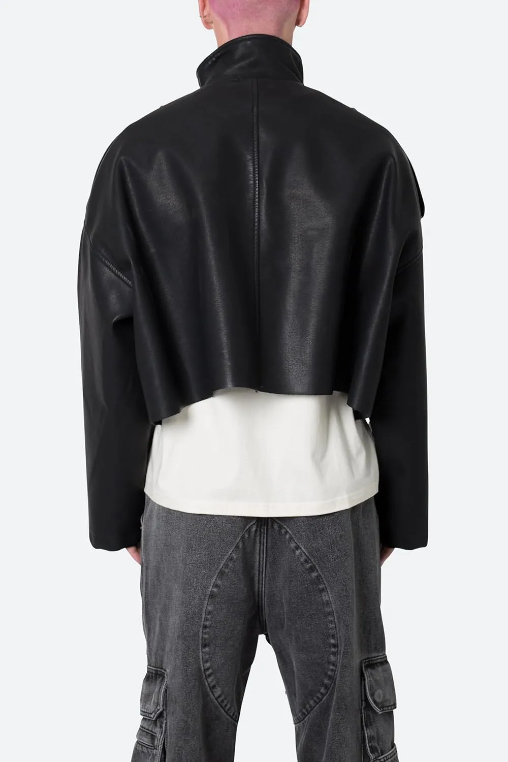 mnml Men's Pu Cropped M65 Jacket