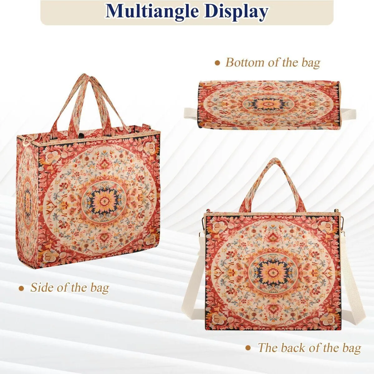 MNSRUU Corduroy Tote Bag for Women, Marble Artwork Tote Bag Crossbody Hobo Handbag Shoulder Bag for Work Travel