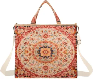 MNSRUU Corduroy Tote Bag for Women, Marble Artwork Tote Bag Crossbody Hobo Handbag Shoulder Bag for Work Travel