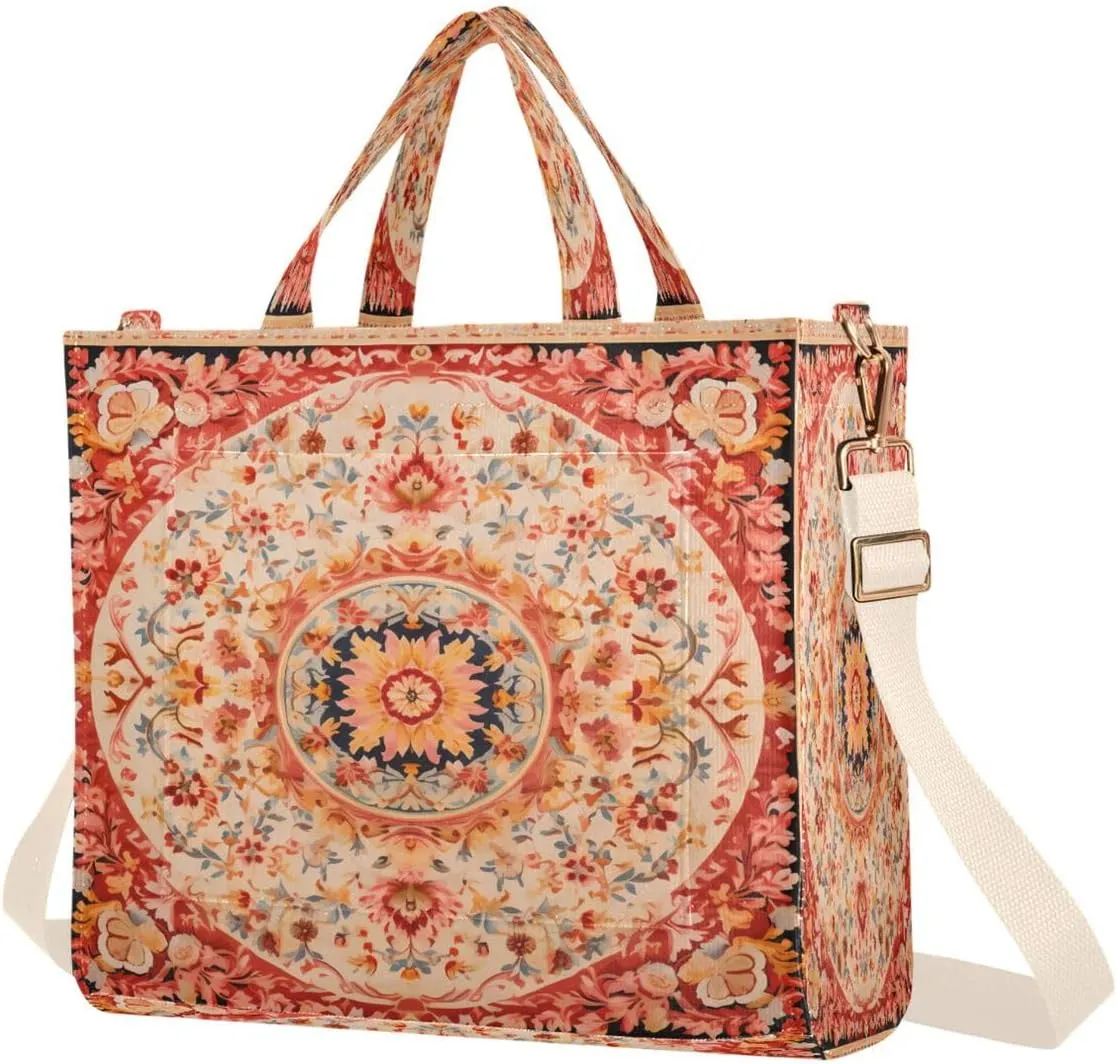 MNSRUU Corduroy Tote Bag for Women, Marble Artwork Tote Bag Crossbody Hobo Handbag Shoulder Bag for Work Travel