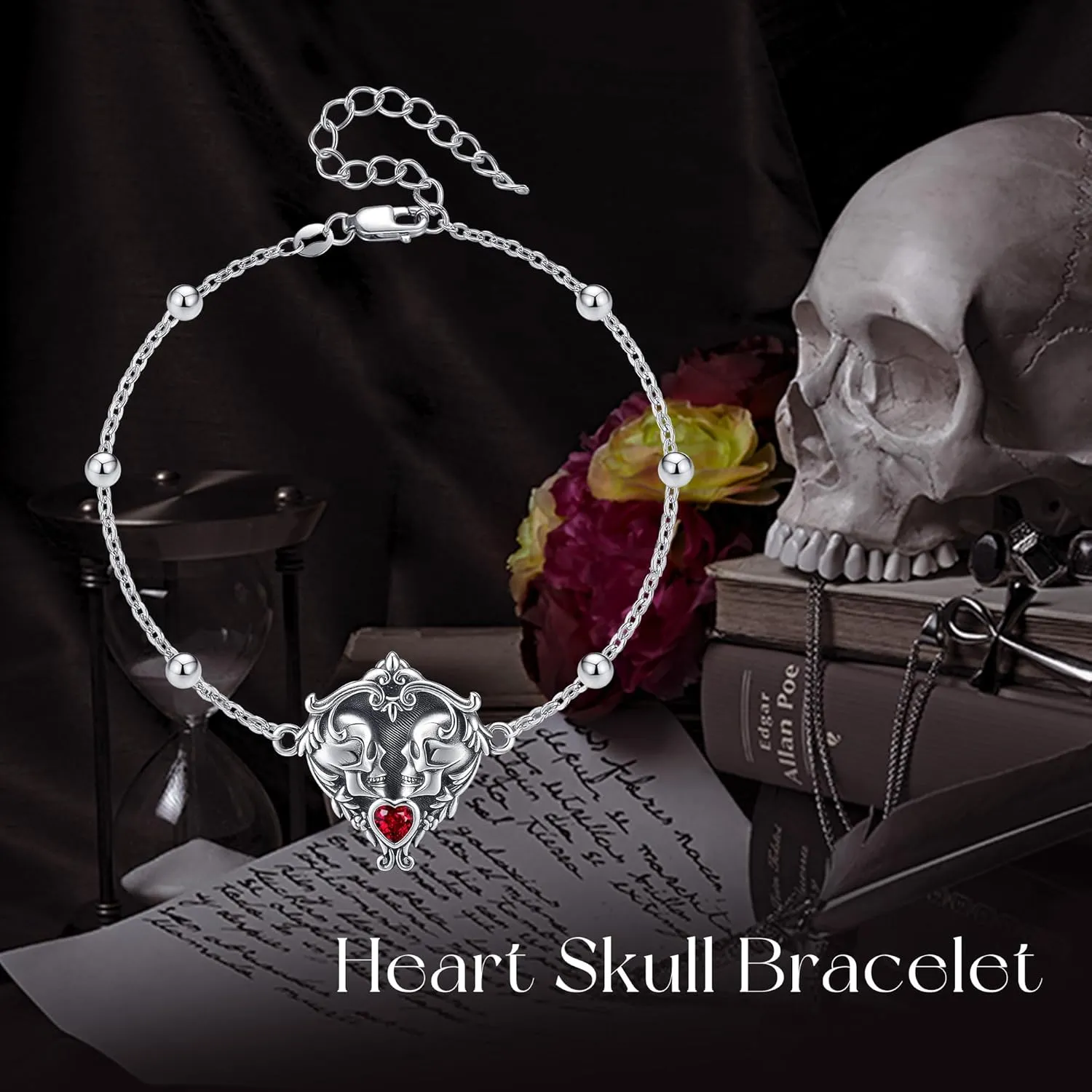 MONGAS Compass/Skull/Lotus/Evil Eye/Daisy/Starfish/Mermaid/Ladybug Bracelet Sterling Silver Tree of Life/Horseshoe/Octopus/Bee Bracelet Wave/Cat/Octopus Jewelry for Women