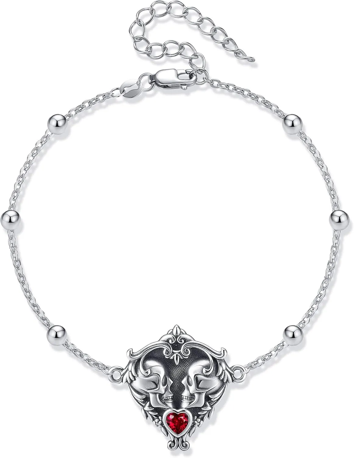 MONGAS Compass/Skull/Lotus/Evil Eye/Daisy/Starfish/Mermaid/Ladybug Bracelet Sterling Silver Tree of Life/Horseshoe/Octopus/Bee Bracelet Wave/Cat/Octopus Jewelry for Women