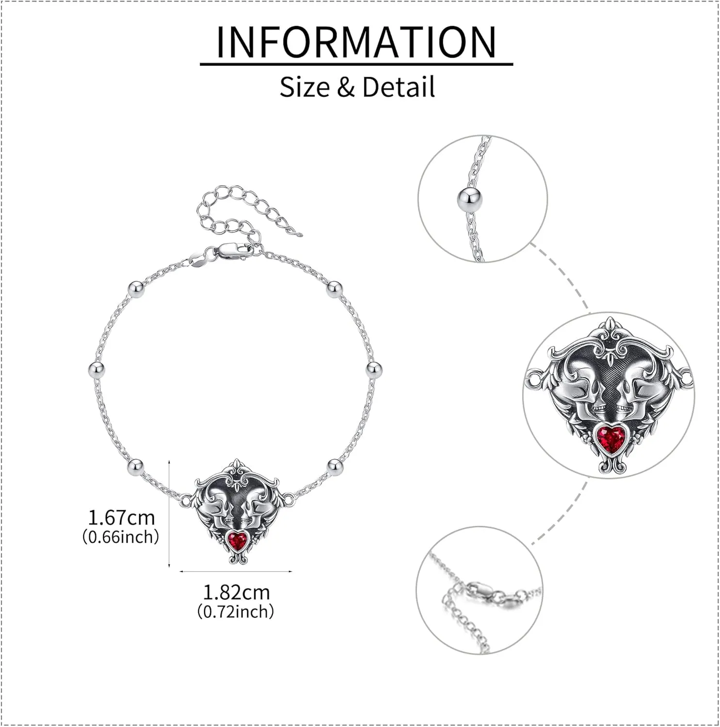MONGAS Compass/Skull/Lotus/Evil Eye/Daisy/Starfish/Mermaid/Ladybug Bracelet Sterling Silver Tree of Life/Horseshoe/Octopus/Bee Bracelet Wave/Cat/Octopus Jewelry for Women