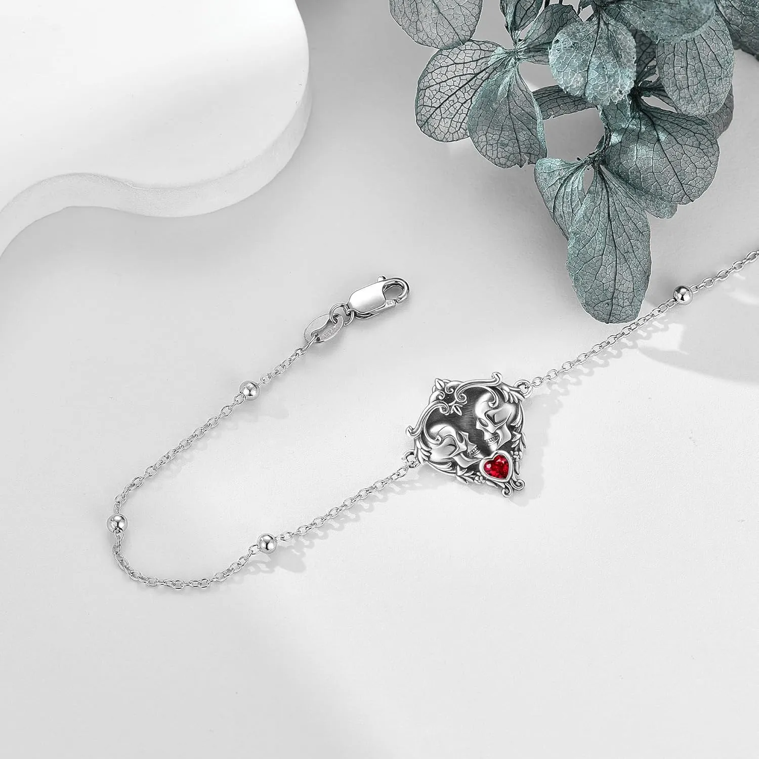 MONGAS Compass/Skull/Lotus/Evil Eye/Daisy/Starfish/Mermaid/Ladybug Bracelet Sterling Silver Tree of Life/Horseshoe/Octopus/Bee Bracelet Wave/Cat/Octopus Jewelry for Women