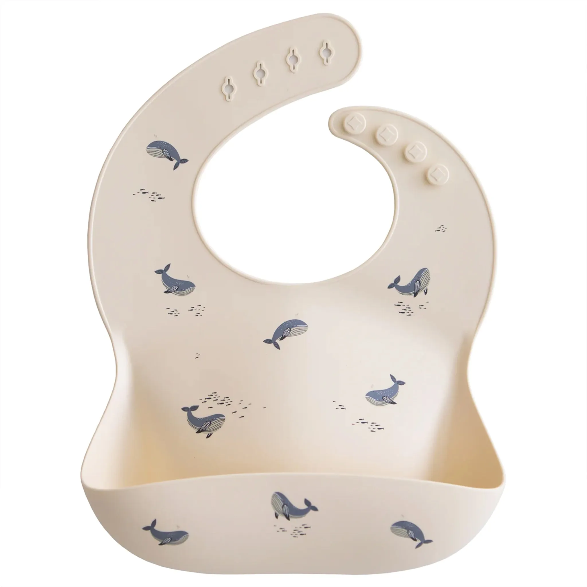 Mushie Whales Silicone Bib