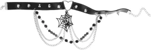 NOLITOY Tassel Spider Necklace Halloween Spider Necklace for Women Spider Web Jewelry Halloween Spider Jewelry
