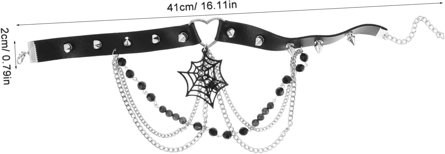 NOLITOY Tassel Spider Necklace Halloween Spider Necklace for Women Spider Web Jewelry Halloween Spider Jewelry