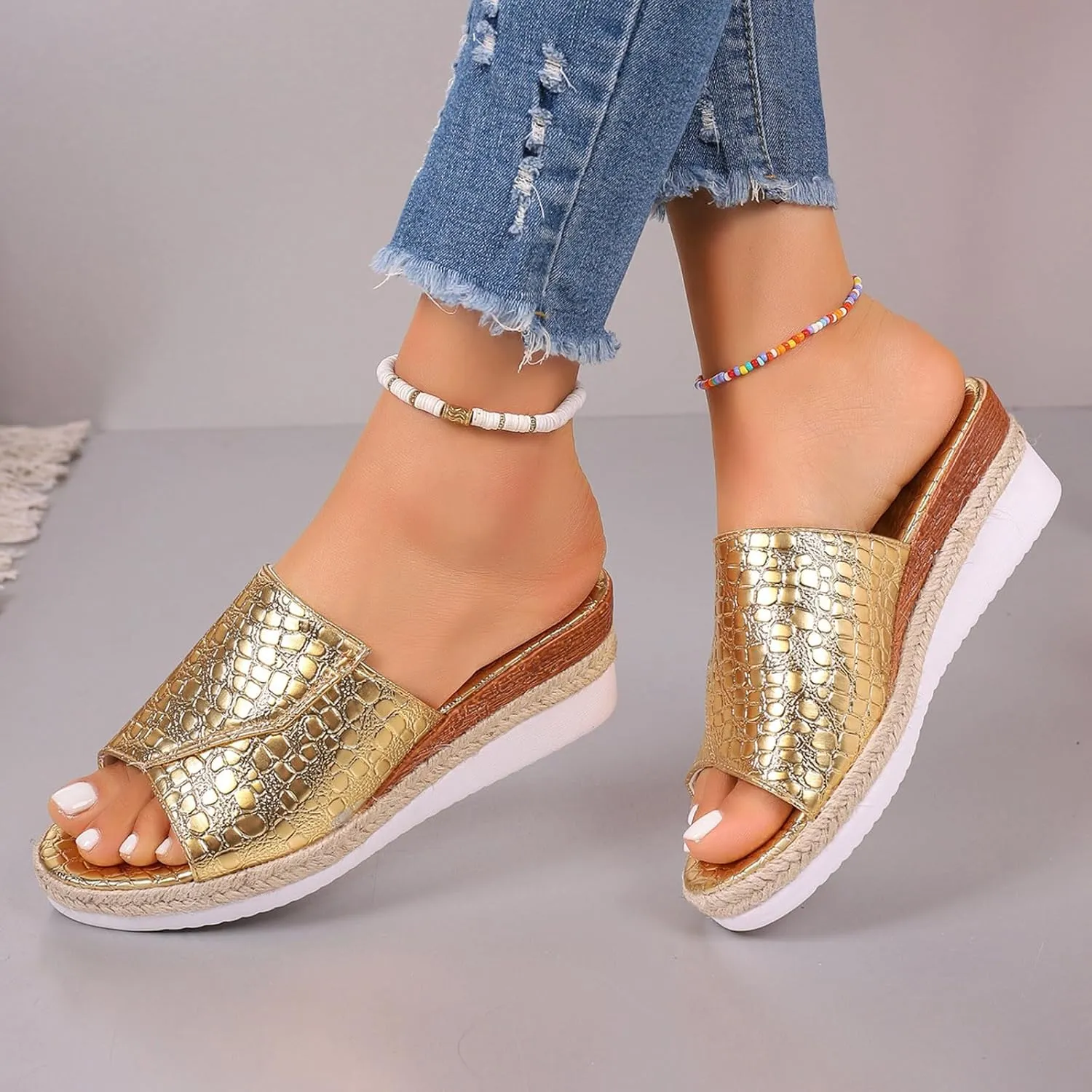 Non Slip Platform Sandals for Women Women's Casual Platform Open Toe Wedge Sandal Elegant Sandals for Women