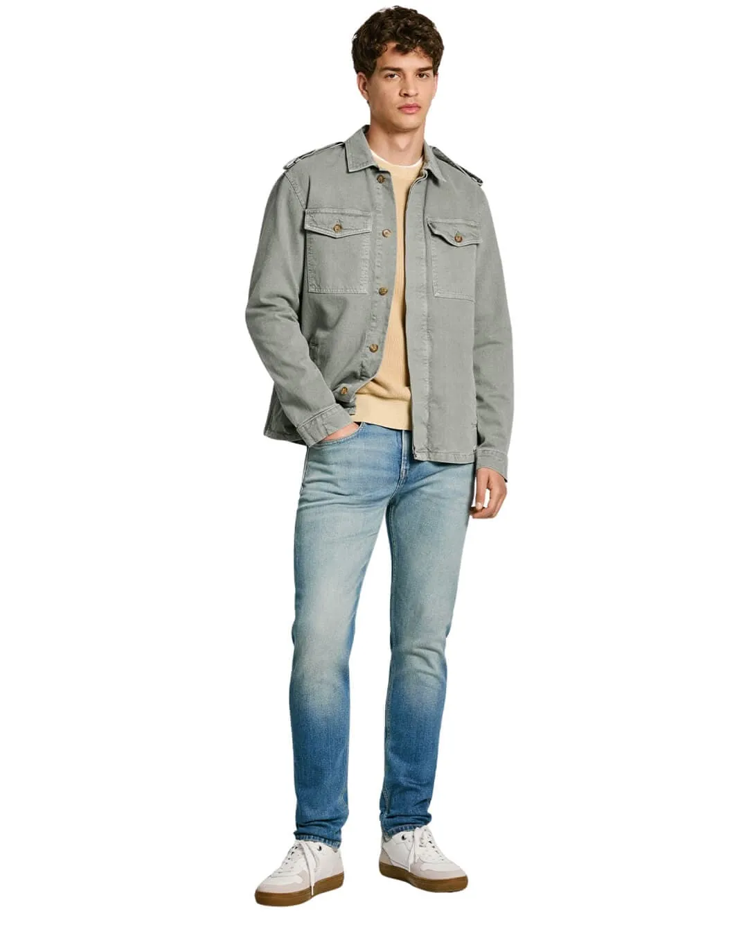 Pepe Jeans Green Eaton Colour Field Jacket