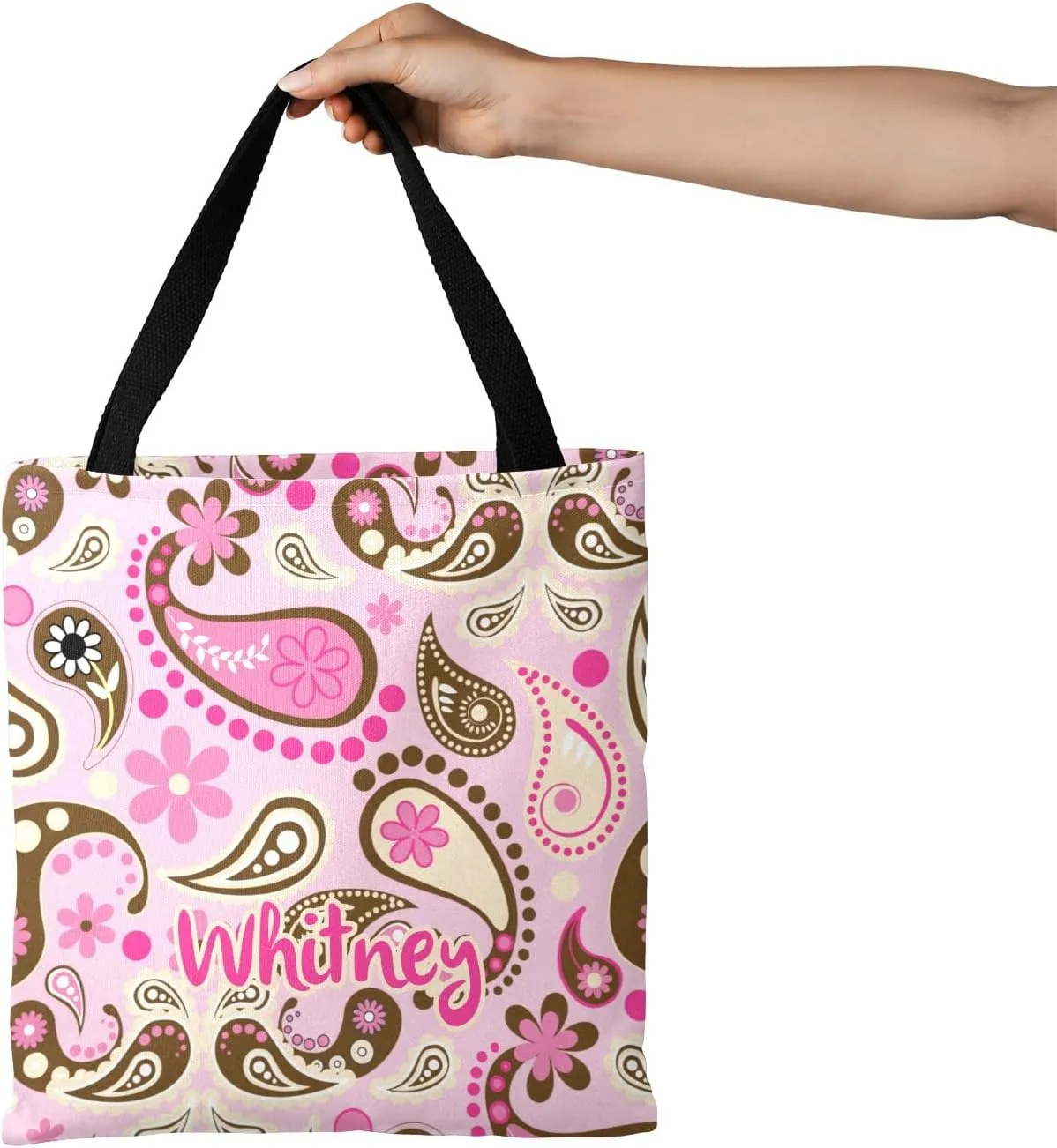 Personalized Customized Large Commuter Bag,Shopping Bag,Handheld Canvas for Adults,Gift Bag, Birthday,Christmas
