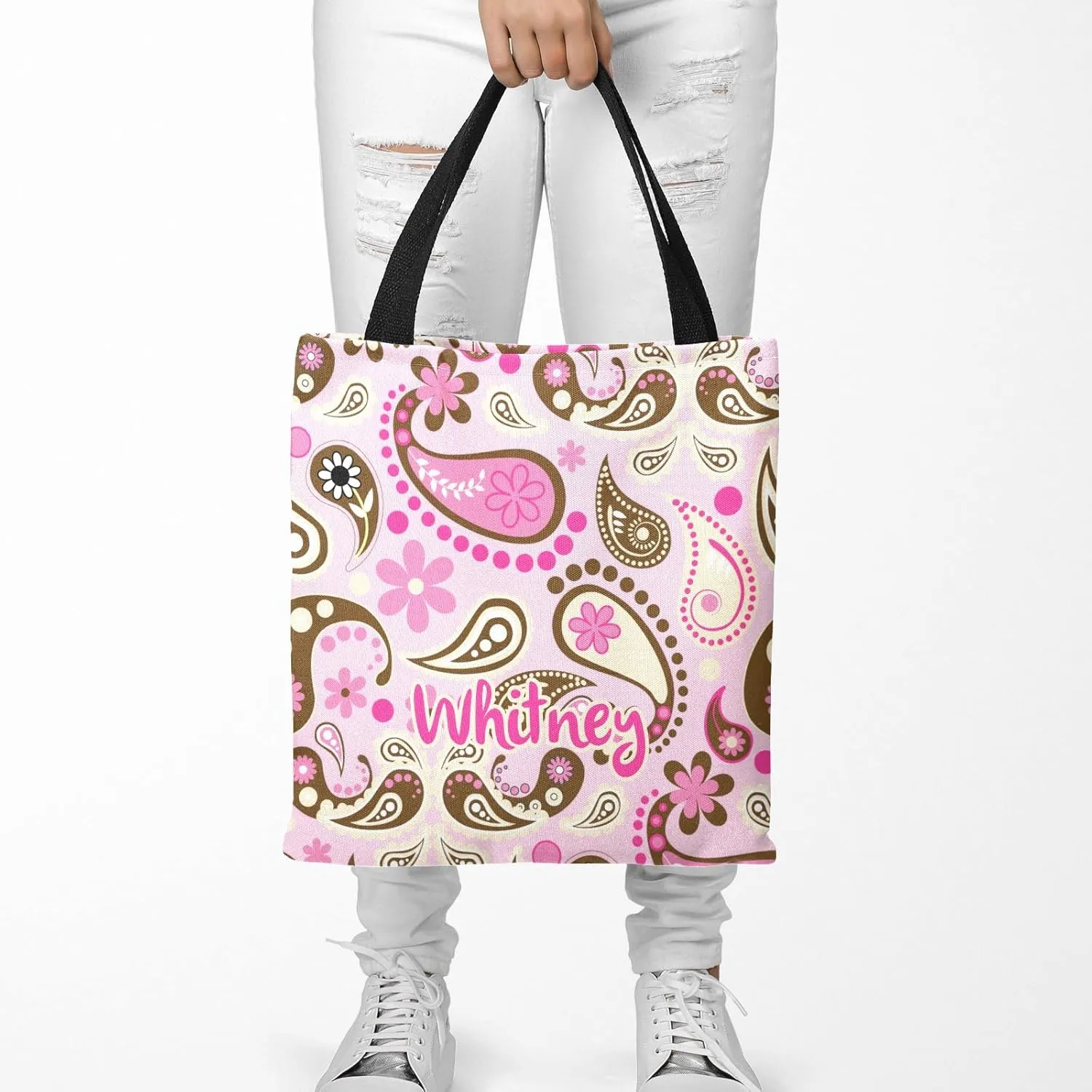 Personalized Customized Large Commuter Bag,Shopping Bag,Handheld Canvas for Adults,Gift Bag, Birthday,Christmas