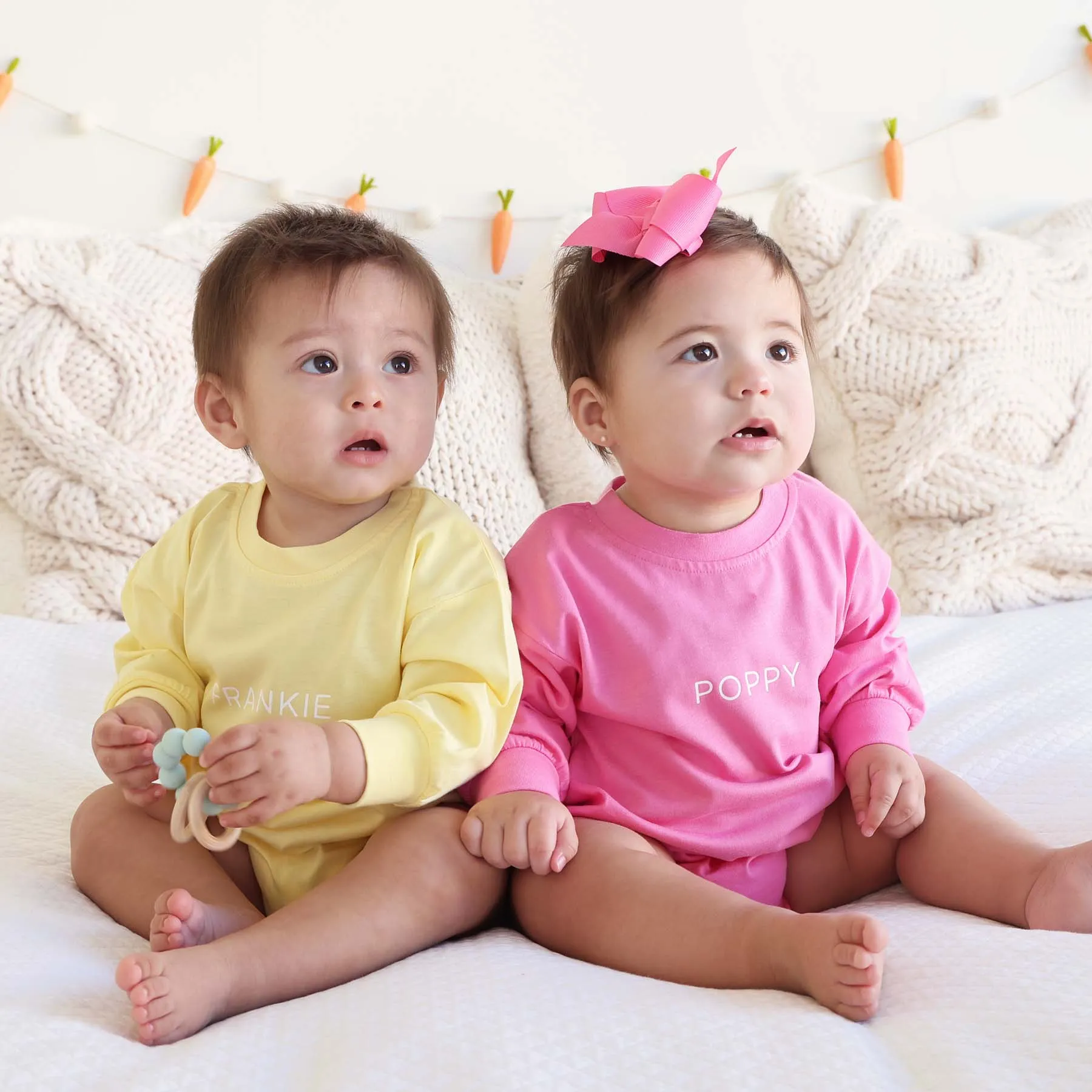 Personalized Long Sleeve Bubble Romper | Spring