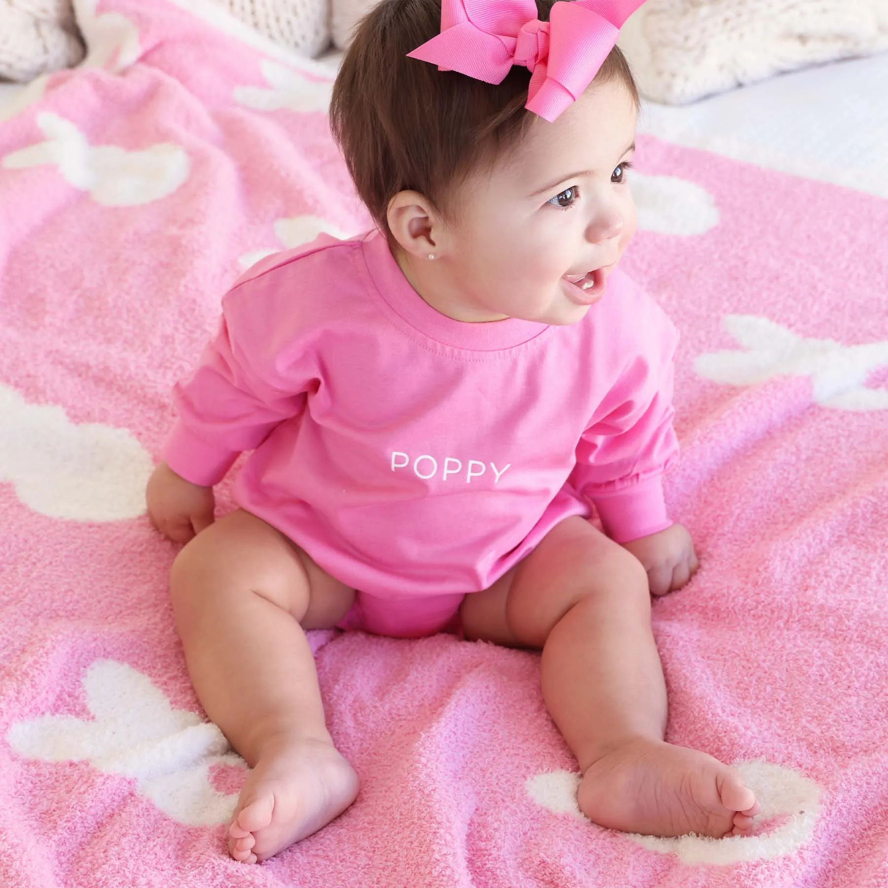 Personalized Long Sleeve Bubble Romper | Spring