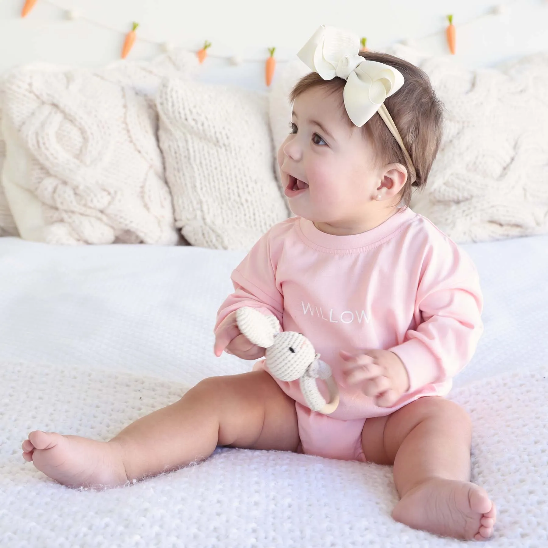 Personalized Long Sleeve Bubble Romper | Spring