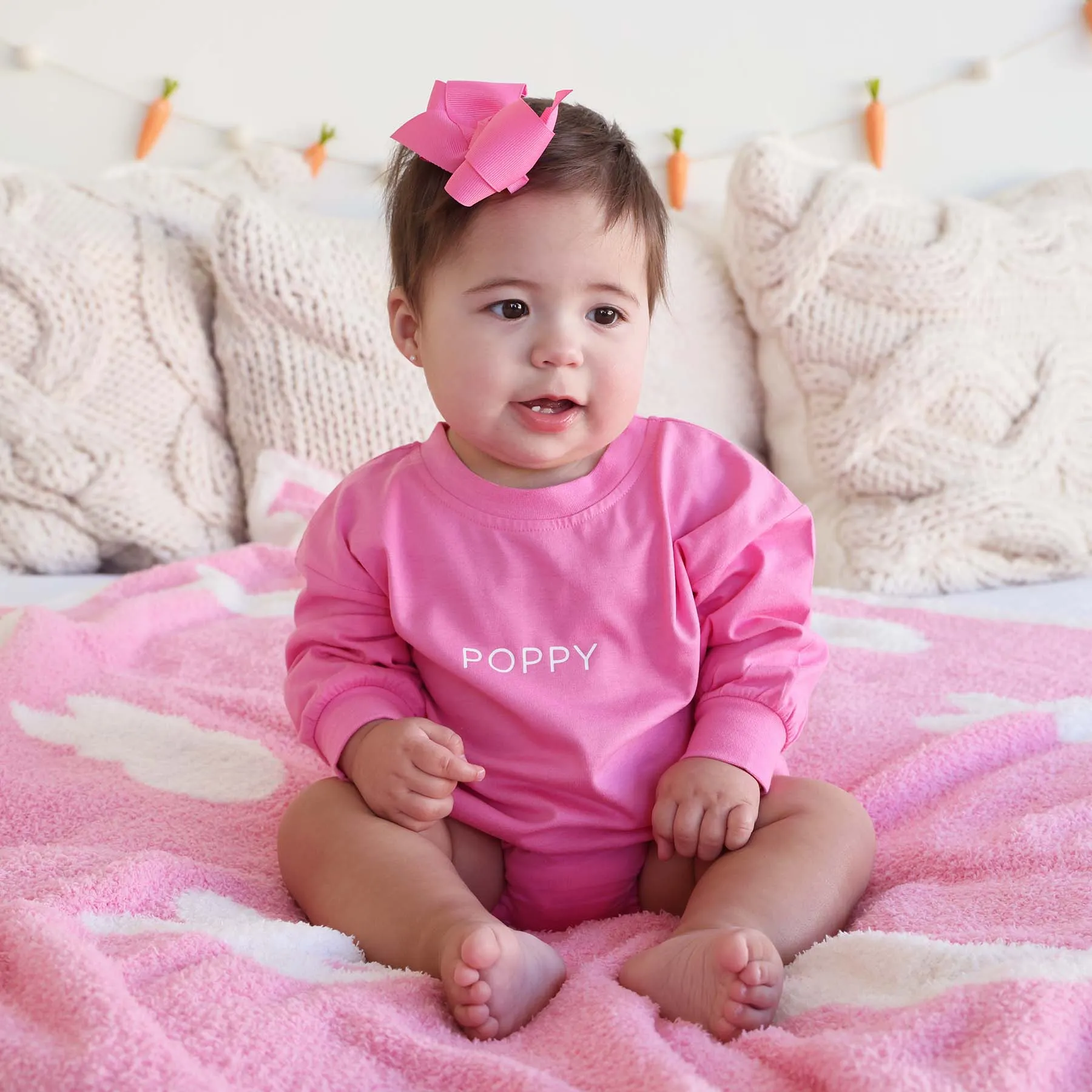 Personalized Long Sleeve Bubble Romper | Spring