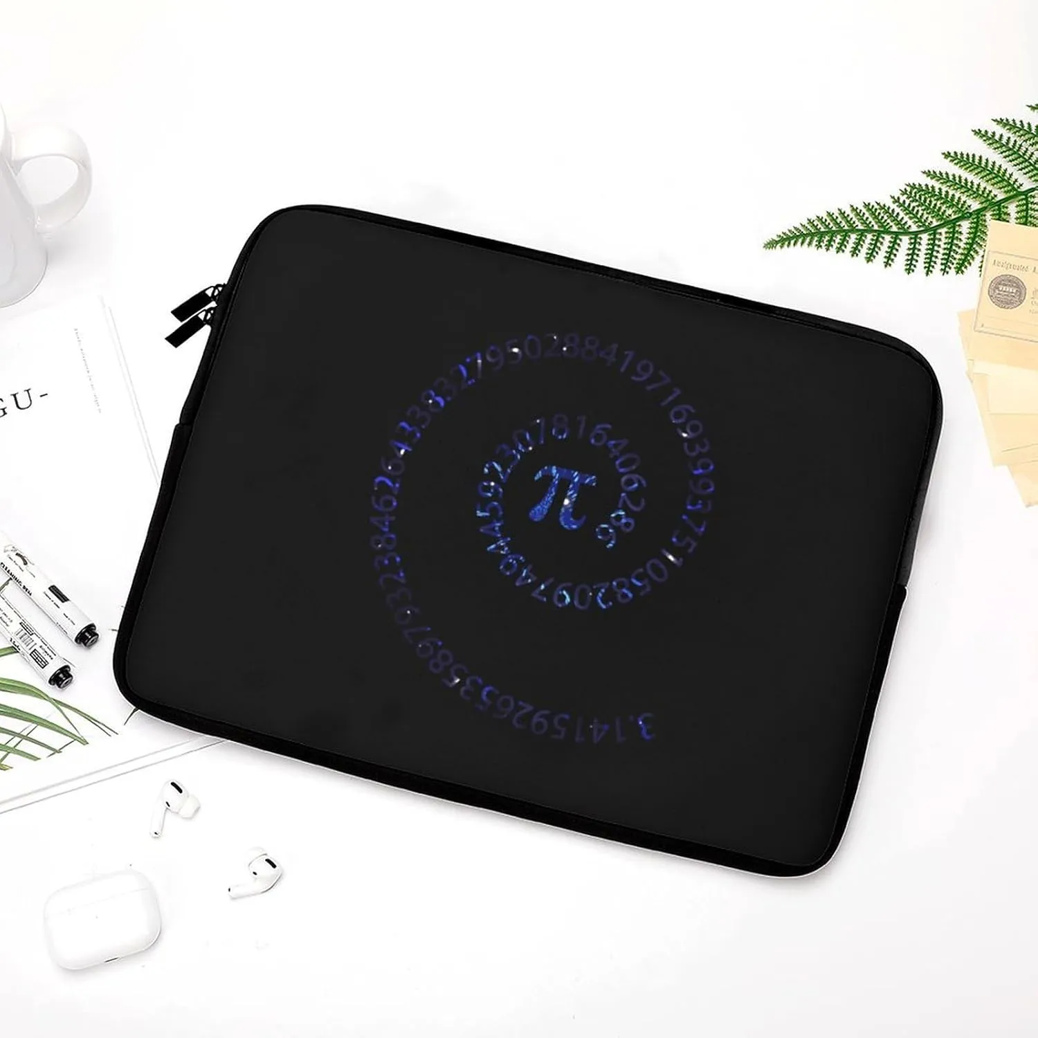 Pi Day Mathematics Symbol Personalized Laptop Bag Business Casual Laptop Cases Slim Computer Bag Briefcase