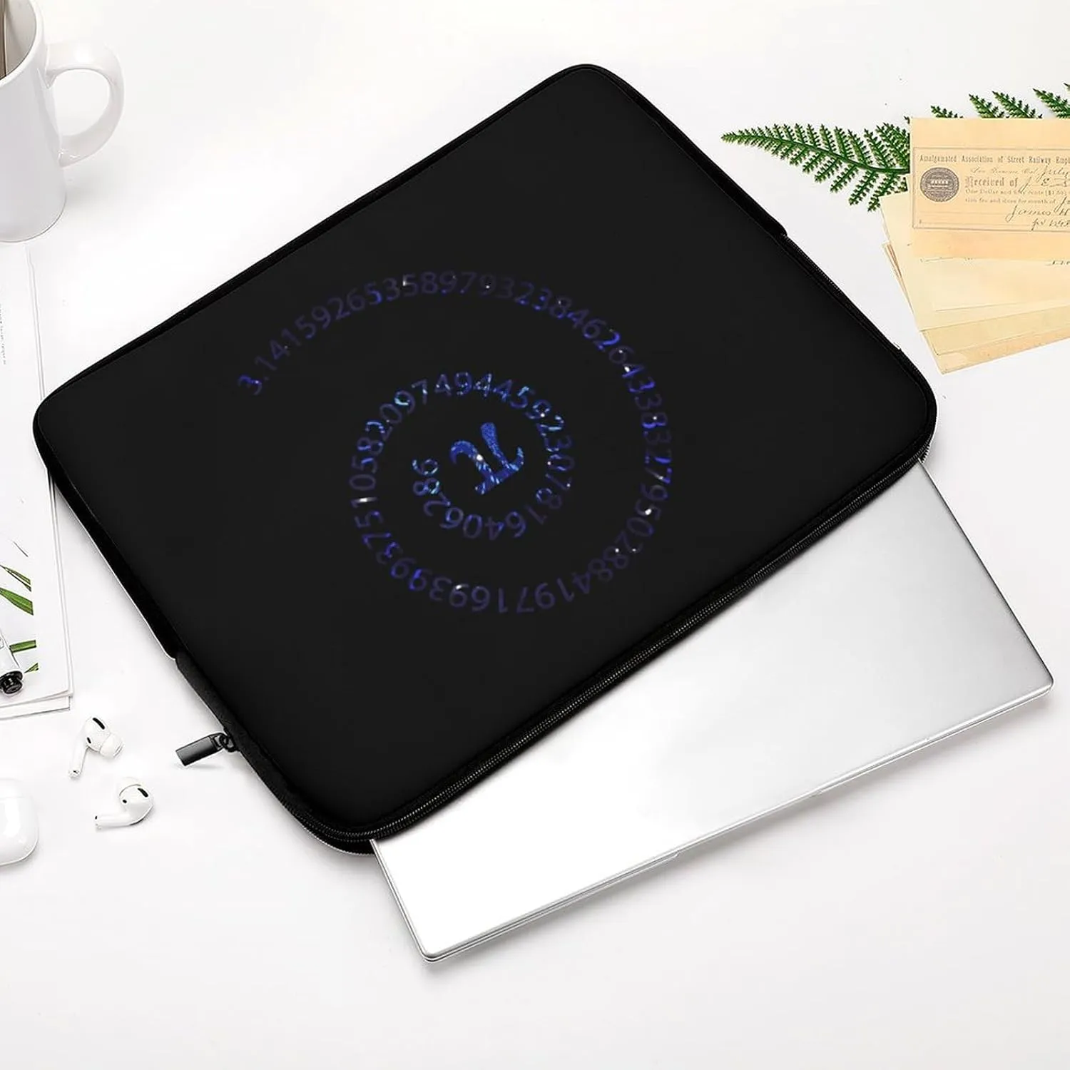 Pi Day Mathematics Symbol Personalized Laptop Bag Business Casual Laptop Cases Slim Computer Bag Briefcase