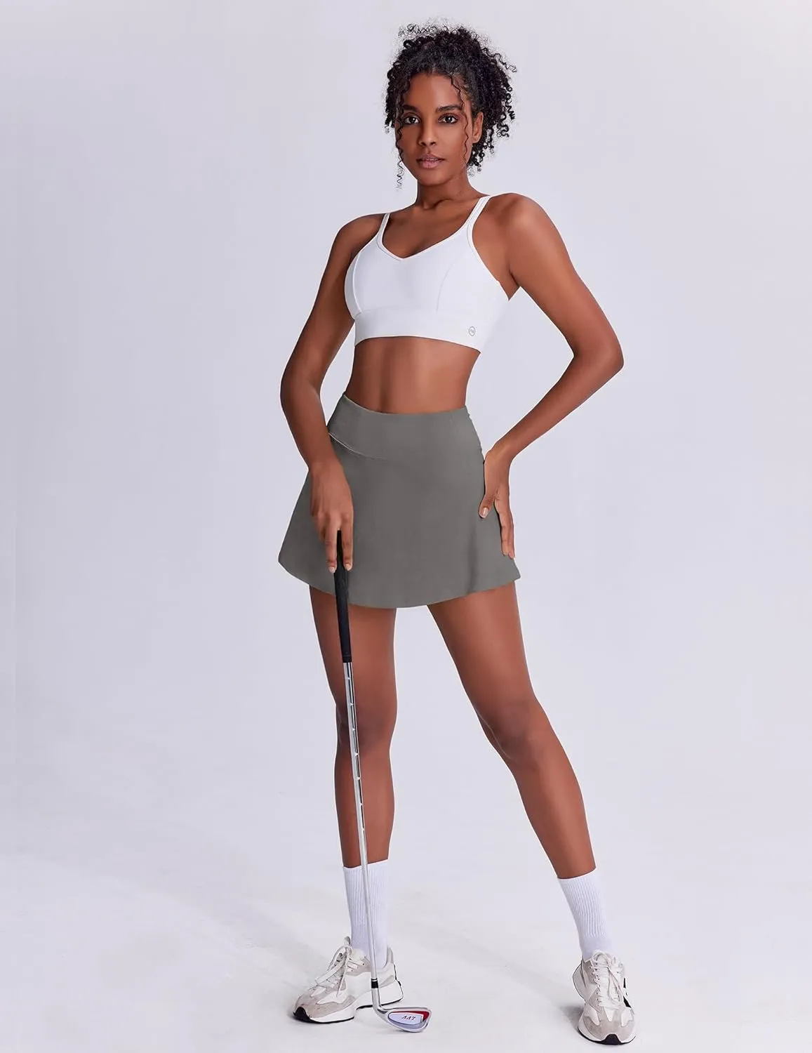 PINSPARK Tennis Skirts for Women Pleated Athletic Skort Lightweight Golf Skirts with Shorts Pocket Workout Pickleball