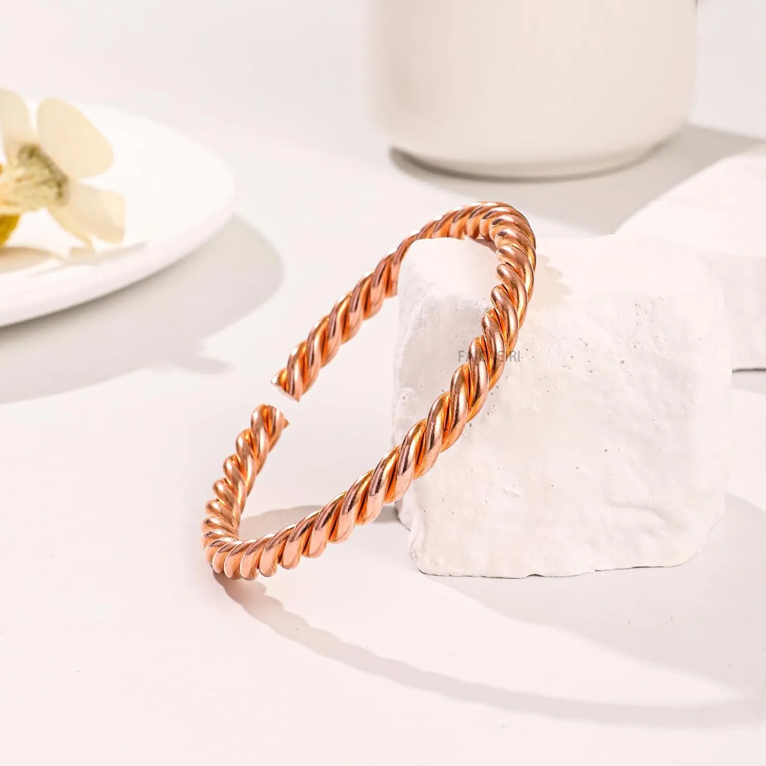 Pure Copper Twisted Tensor Bracelet For Women, Twisted Bangle Jewelry, Solid Copper Bracelets Jewelry Gifts for Men and Women