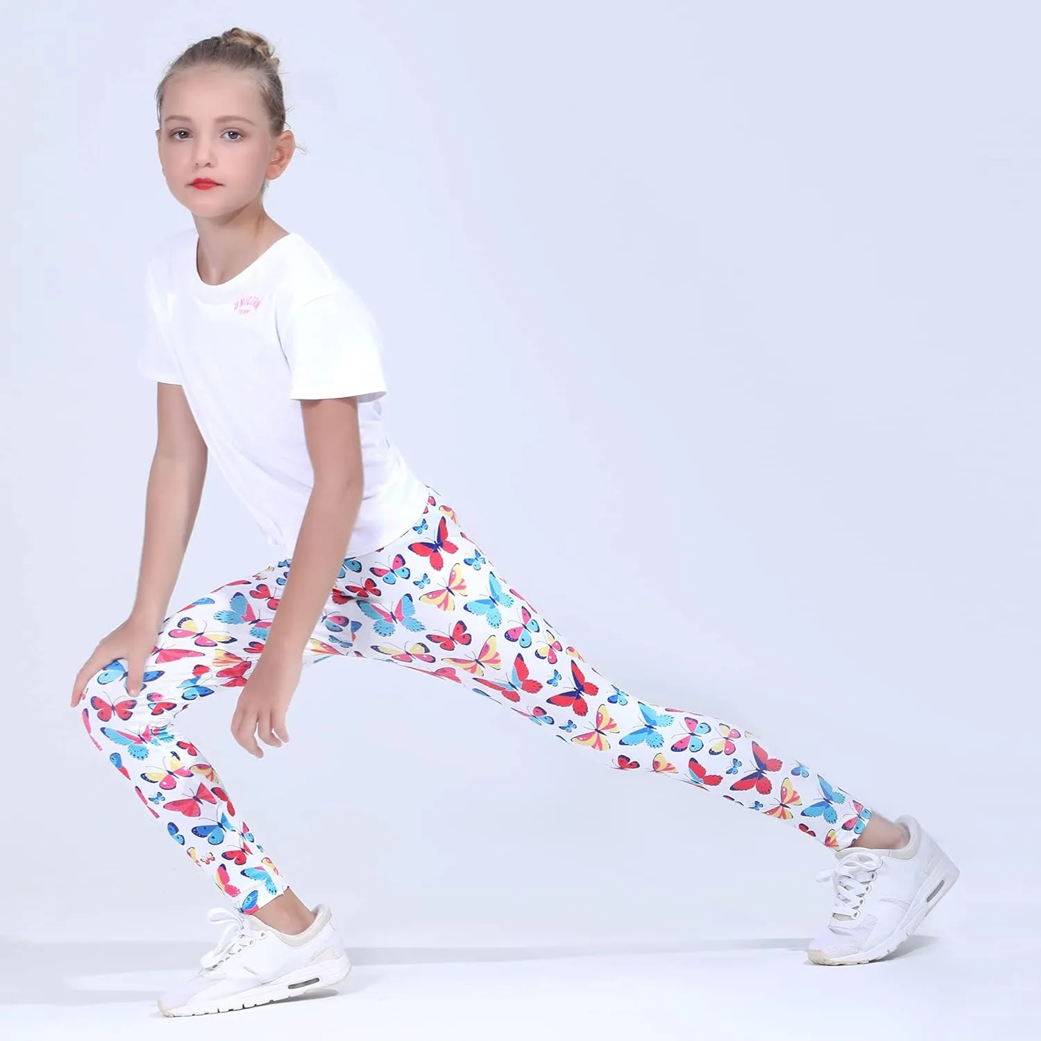 Quedoris Girls Printed Leggings Yoga Pants Multipack Leggings for Kids in 3t to 13 Years