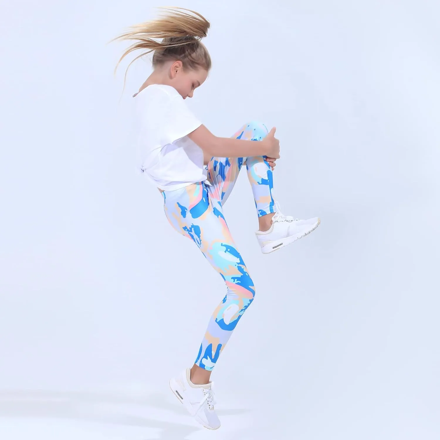 Quedoris Girls Printed Leggings Yoga Pants Multipack Leggings for Kids in 3t to 13 Years