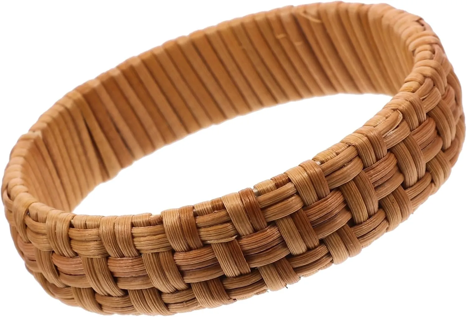 Rattan Woven Bangle Bracelet for Women Chunky Straw Accessory Fits Wrist Ethnic Style Design Unique Chic present for Birthdays and Special Occasions