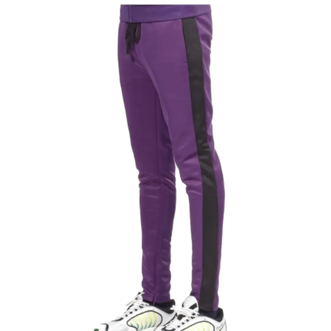 REBEL MINDS TRACK PANTS PURPLE/BLACK