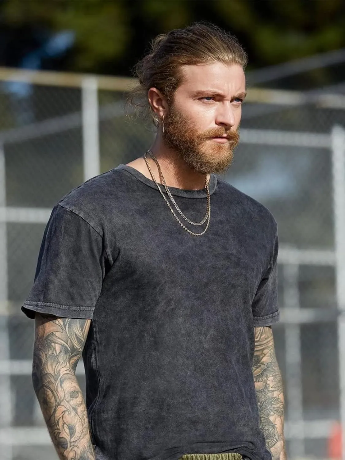 ShirtBANC Mens Faded Vintage T Shirts Mineral Wash Distressed Hipster Shirt